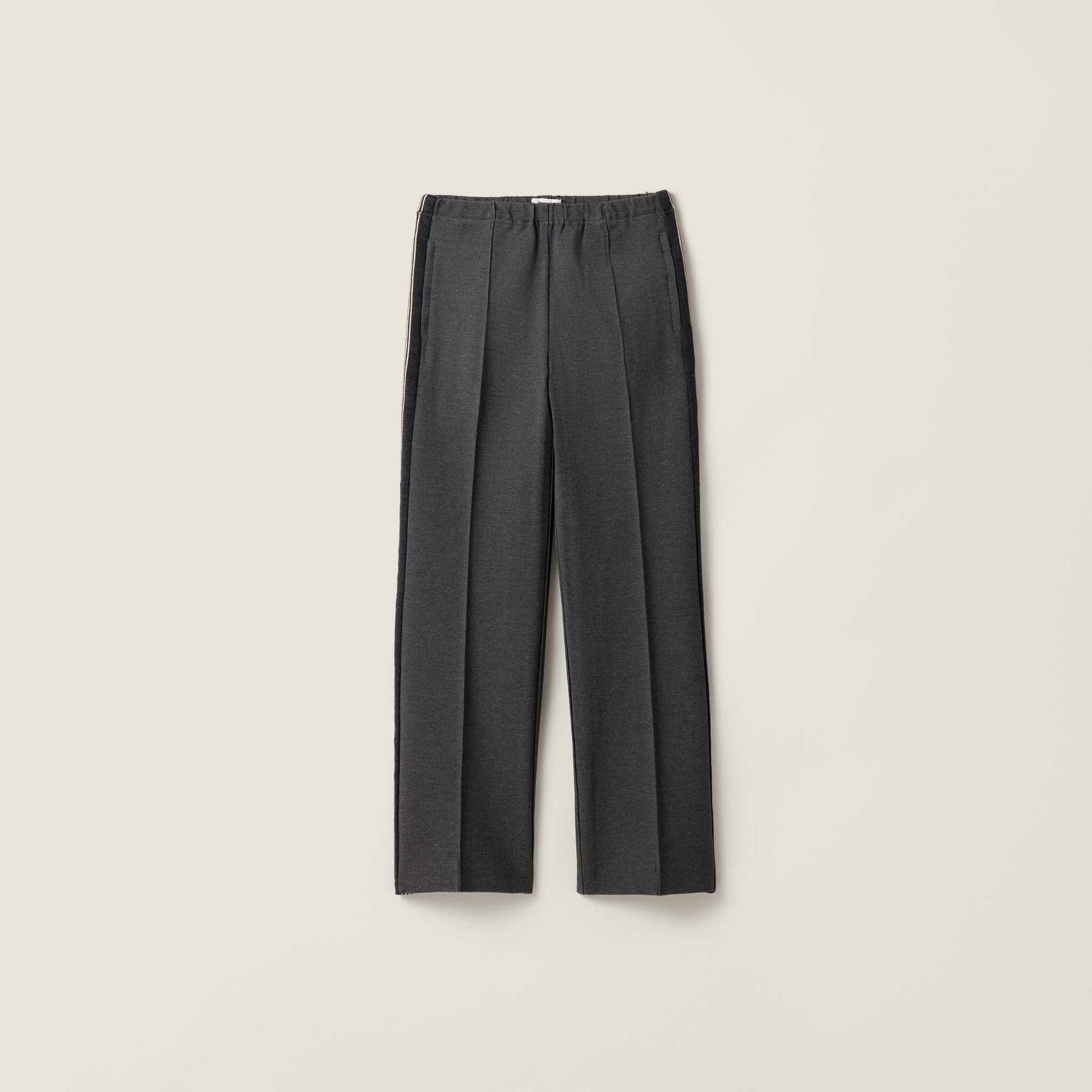 Women Fabric Stitch Knit Pants - Antracite