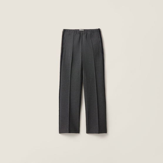 Women Fabric Stitch Knit Pants - Antracite