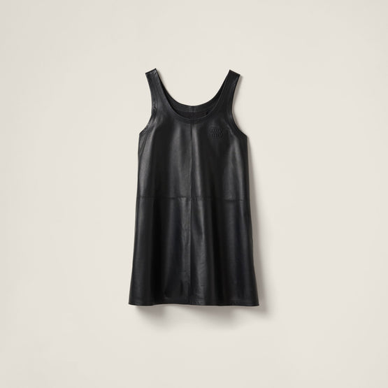 Nappa leather mini-dress