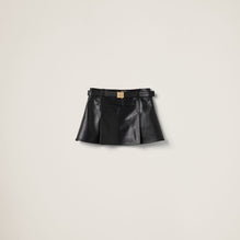 Nappa leather miniskirt