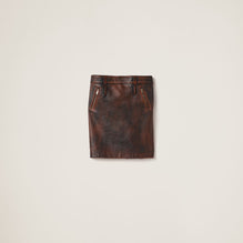 Nappa leather skirt