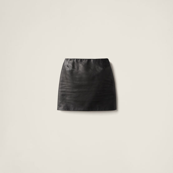 Leather miniskirt