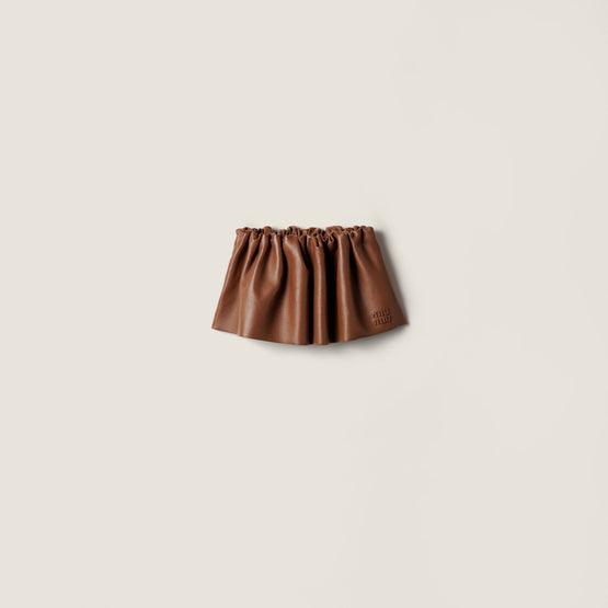 Plongé nappa leather miniskirt