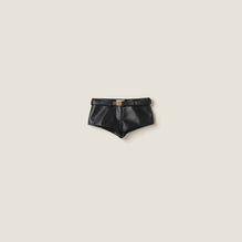 Nappa leather shorts