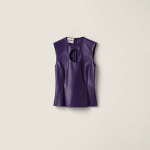Nappa leather top with buckle