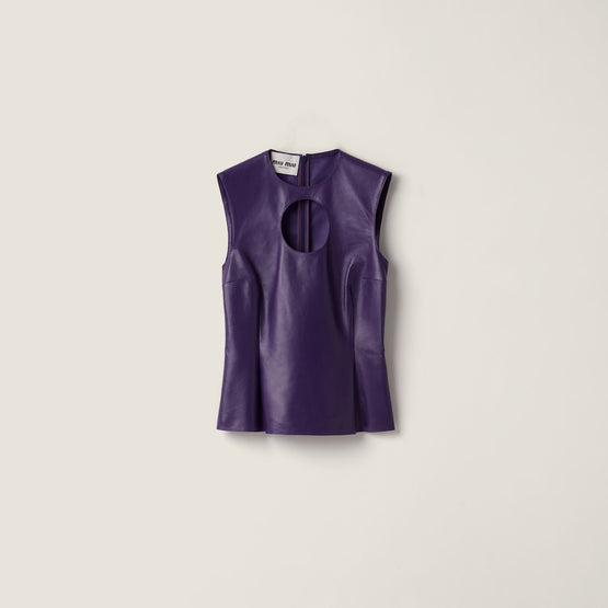 Nappa leather top with buckle