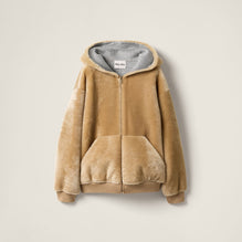 Shearling hoodie jacket
