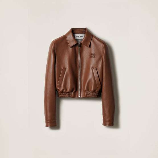 Plongé nappa leather blouson jacket