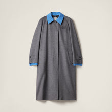 Single-breasted velour coat