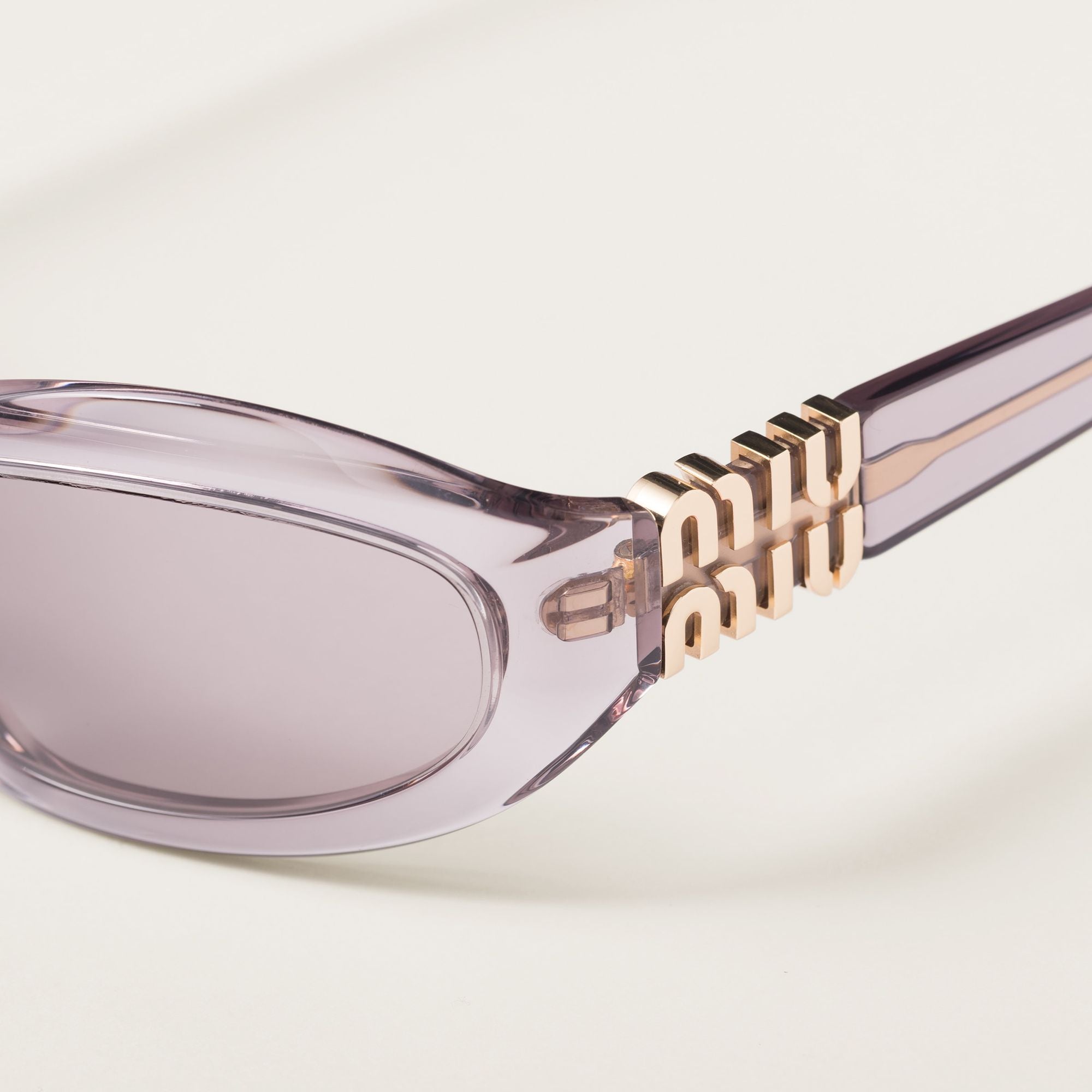 Women Miu Glimpse Sunglasses - Lenses Mauve Bio