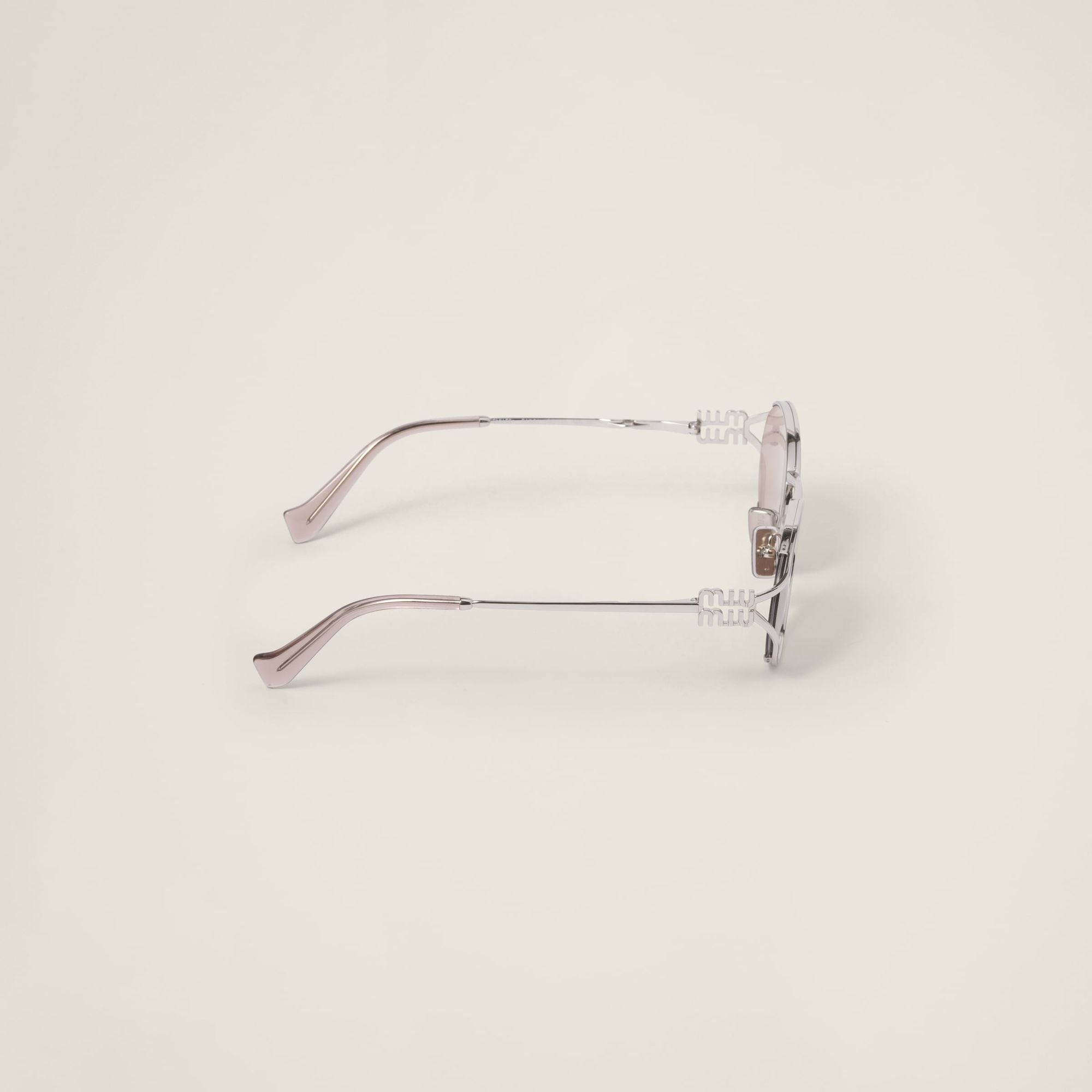 Women Miu Miu Logo Sunglasses - Lenses Oro Chiaro