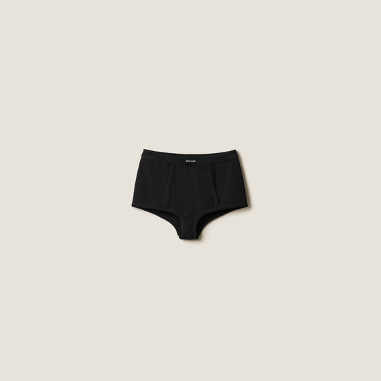 Ribbed knit boxer shorts